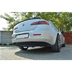 Maxton - CENTRAL ARRIÈRE SPLITTER ALFA ROMEO 159 (sans barres verticales) Noir Brillant