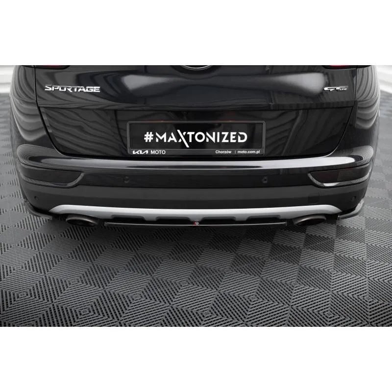 Maxton - Arriere Splitter KIA SPORTAGE mk4 GT-Line Noir Brillant
