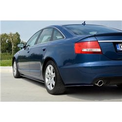 Maxton - Rajouts Des Bas De Caisse Pour Audi A6 S-Line C6 / C6 FL Noir Brillant