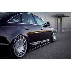 Maxton - Rajouts Des Bas De Caisse Pour Audi A6 S-Line C6 / C6 FL Noir Brillant