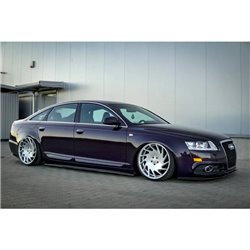 Maxton - Rajouts Des Bas De Caisse Pour Audi A6 S-Line C6 / C6 FL Noir Brillant