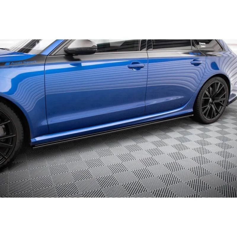 Maxton - Rajouts Des Bas De Caisse Pour V.1 Audi RS6 C7 / C7 Facelift Noir Brillant