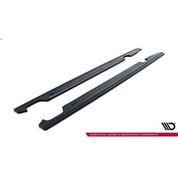 Maxton - Rajouts Des Bas De Caisse Pour Audi S6 / A6 S-Line C7 Noir Brillant