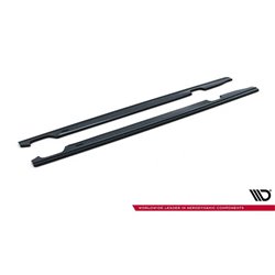 Maxton - Rajouts Des Bas De Caisse Pour Audi S6 / A6 S-Line C7 Noir Brillant