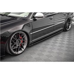 Maxton - RAJOUTS DES BAS DE CAISSE POUR AUDI S8 D3 Noir Brillant