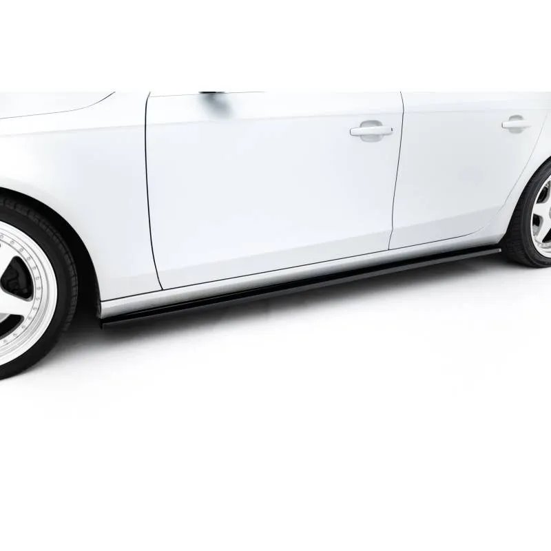 Maxton - Rajouts Des Bas De Caisse Pour V.1 Audi S4 / A4 / A4 S-Line Sedan / Avant B8 / B8 Facelift Noir Brillant