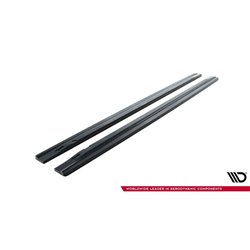 Maxton - Rajouts Des Bas De Caisse Pour V.1 Audi S4 / A4 / A4 S-Line Sedan / Avant B8 / B8 Facelift Noir Brillant