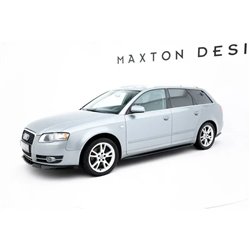 Maxton - Rajouts Des Bas De Caisse Pour V.1 Audi S4 / A4 / A4 S-Line B6 / B7 Noir Brillant