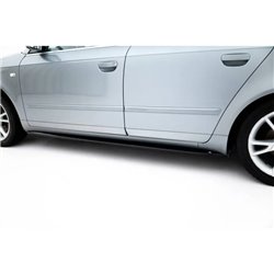 Maxton - Rajouts Des Bas De Caisse Pour V.1 Audi S4 / A4 / A4 S-Line B6 / B7 Noir Brillant