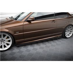 Maxton - RAJOUTS DES BAS DE CAISSE POUR V.1 BMW 3 E46 MPACK COUPE Noir Brillant