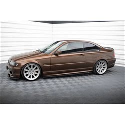 Maxton - RAJOUTS DES BAS DE CAISSE POUR V.1 BMW 3 E46 MPACK COUPE Noir Brillant