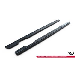 Maxton - RAJOUTS DES BAS DE CAISSE POUR V.1 BMW 3 E46 MPACK COUPE Noir Brillant