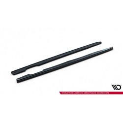 Maxton - RAJOUTS DES BAS DE CAISSE POUR V.1 BMW 3 E46 MPACK COUPE Noir Brillant