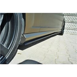 Maxton - RAJOUT DU BAS DE CAISSE MERCEDES S-CLASS W221 AMG LWB Noir Brillant