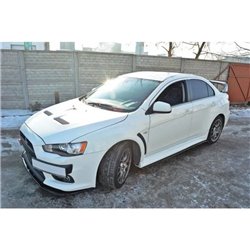 Maxton - RAJOUTS DES BAS DE CAISSE POUR Mitsubishi Lancer Evo X Noir Brillant