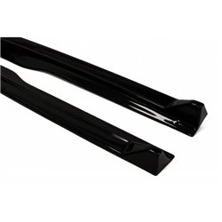Maxton - RAJOUTS DES BAS DE CAISSE POUR V.1 Nissan 370Z Noir Brillant