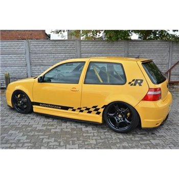 Maxton - RAJOUTS DES BAS DE CAISSE POUR VW GOLF IV R32 Noir Brillant