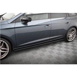Maxton - RAJOUTS DES BAS DE CAISSE POUR v.1 Seat Leon Mk3 Cupra/ FR Facelift Noir Brillant