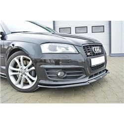 Maxton - Lame Du Pare-Chocs Avant V.1 Audi S3 8P FL Noir Brillant