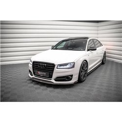 Maxton - Lame Du Pare-Chocs Avant V.2 Audi S8 D4 FL Noir Brillant