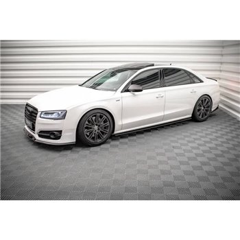 Maxton - Lame Du Pare-Chocs Avant V.2 Audi S8 D4 FL Noir Brillant