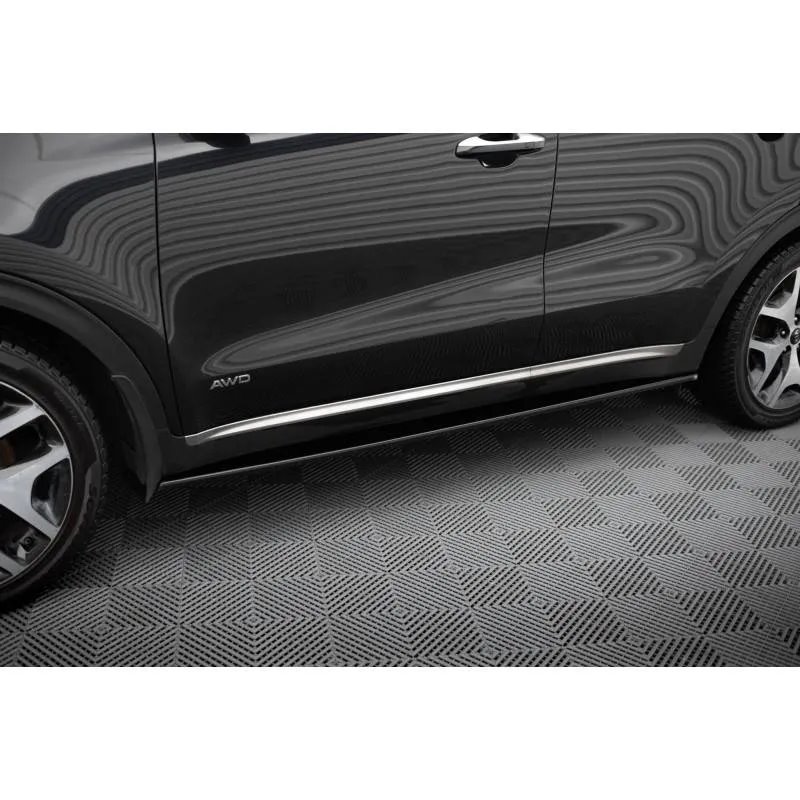 Maxton - RAJOUTS DES BAS DE CAISSE POUR KIA SPORTAGE mk4 GT-Line Noir Brillant