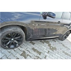 Maxton - RAJOUTS DES BAS DE CAISSE POUR BMW X6 F16 MPACK Noir Brillant