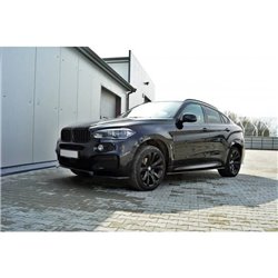 Maxton - RAJOUTS DES BAS DE CAISSE POUR BMW X6 F16 MPACK Noir Brillant