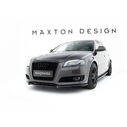 Maxton - Lame Du Pare-Chocs Avant Audi A3 8P Facelift Noir Brillant