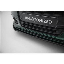 Maxton - Lame Du Pare-Chocs Avant V.1 Audi S6 / A6 S-Line C7 Noir Brillant