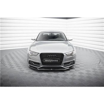 Maxton - Lame Du Pare-Chocs Avant V.1 Audi S5/A5 S-Line 8T Facelift Noir Brillant