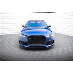 Maxton - Lame Du Pare-Chocs Avant V.1 Audi RS6 C7 / C7 Facelift Noir Brillant