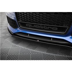 Maxton - Lame Du Pare-Chocs Avant V.1 Audi RS6 C7 / C7 Facelift Noir Brillant