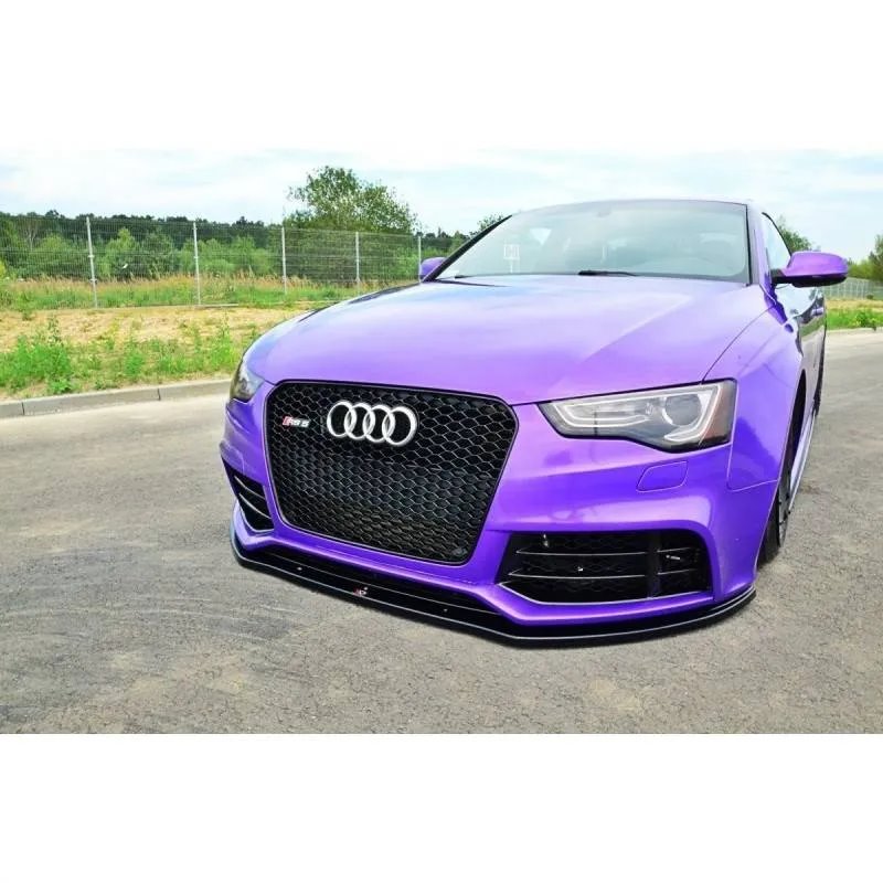 Maxton - Lame Du Pare-Chocs Avant / Splitter Audi RS5 8T / 8T FL Noir Brillant