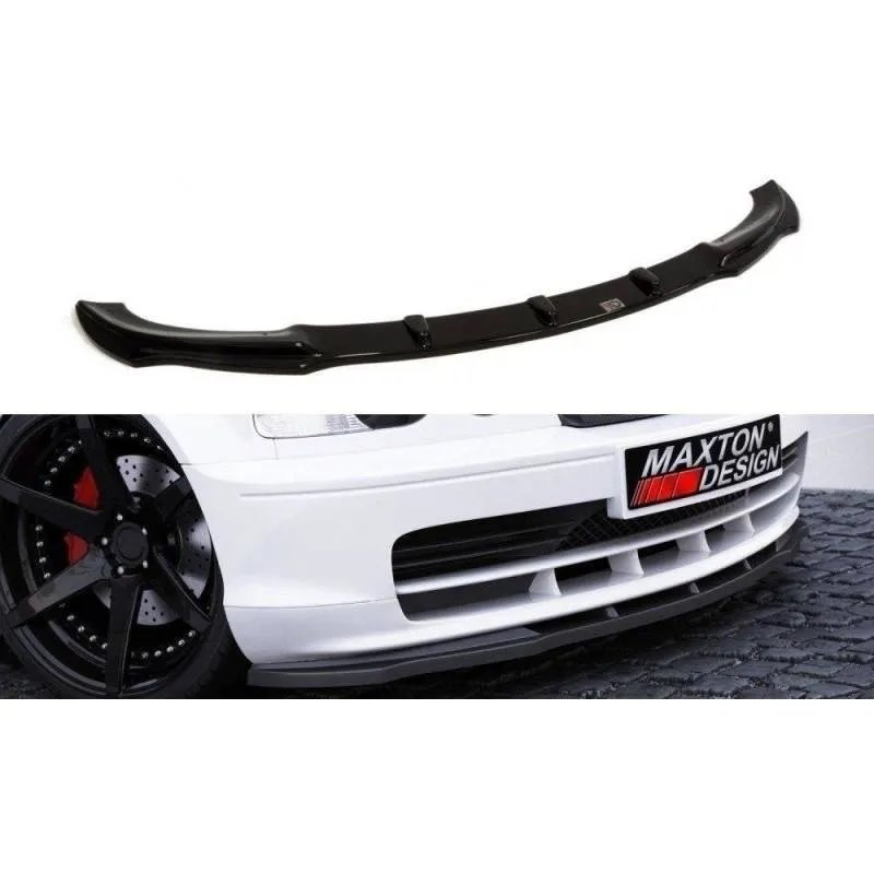 Maxton - LAME DU PARE-CHOCS AVANT BMW 3 E46 COUPE Noir Brillant