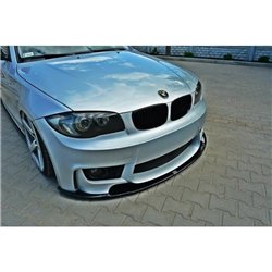 Maxton - LAME DU PARE-CHOCS AVANT BMW 1 E87 M-Design Noir Brillant
