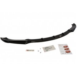 Maxton - LAME DU PARE-CHOCS AVANT BMW 3 E46 BERLINE APRES FACELIFT Noir Brillant
