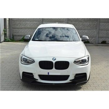 Maxton - LAME DU PARE-CHOCS AVANT BMW 1 F20/F21 M-Power (AVANT FACELIFT) Noir Brillant