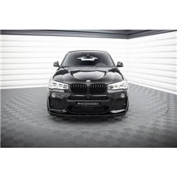 Maxton - LAME DU PARE-CHOCS AVANT BMW X4 M-PACK Noir Brillant