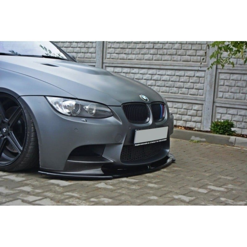 Maxton - Lame Du Pare-Chocs Avant BMW M3 M Performance Coupe E92 / Cabrio E93 Noir Brillant