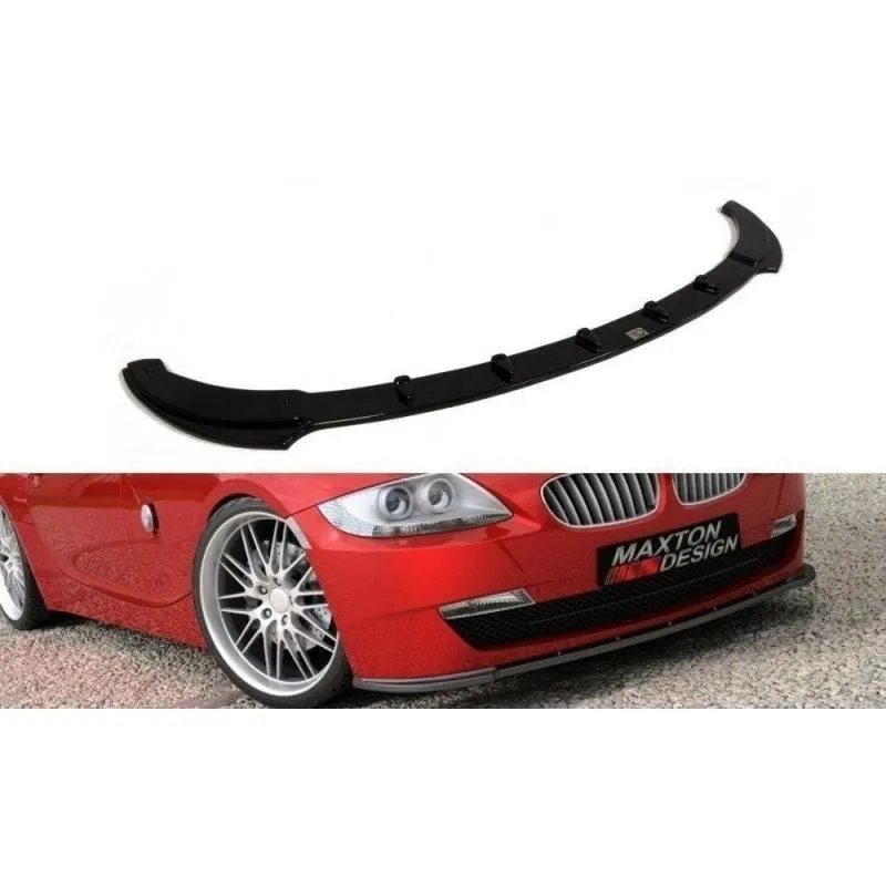 Maxton - LAME DE PARE-CHOCS AVANT BMW Z4 E85 / E86 (APRES FACELIFT) Noir Brillant