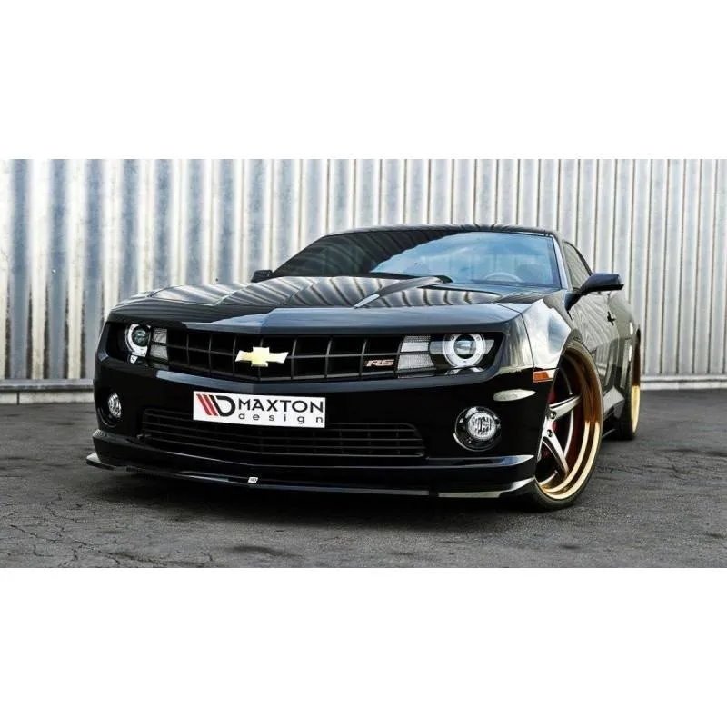 Maxton - Lame Du Pare-Chocs Avant Chevrolet Camaro SS Mk5 Noir Brillant