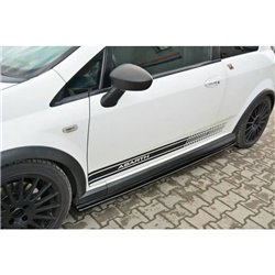 Maxton - RAJOUTS DES BAS DE CAISSE POUR FIAT GRANDE PUNTO ABARTH Noir Brillant