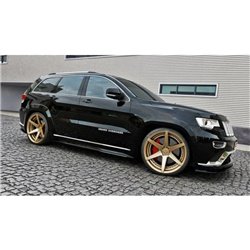 Maxton - RAJOUTS DES BAS DE CAISSE POUR Jeep Grand Cherokee WK2 Summit (APRES FACELIFT) Noir Brillant