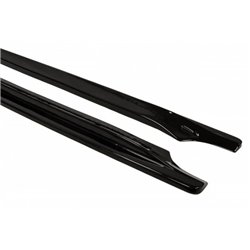 Maxton - RAJOUTS DES BAS DE CAISSE POUR Jeep Grand Cherokee WK2 Summit (APRES FACELIFT) Noir Brillant