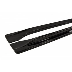 Maxton - RAJOUTS DES BAS DE CAISSE POUR Jeep Grand Cherokee WK2 Summit (APRES FACELIFT) Noir Brillant