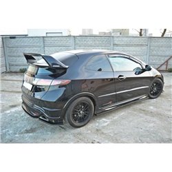 Maxton - RAJOUTS DES BAS DE CAISSE POUR HONDA CIVIC VIII TYPE S/R Noir Brillant