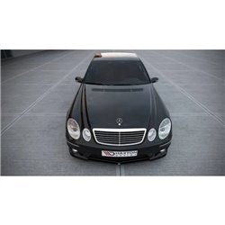 Maxton - LAME DU PARE-CHOCS AVANT MERCEDES E W211 AMG APRES FACELIFT Noir Brillant