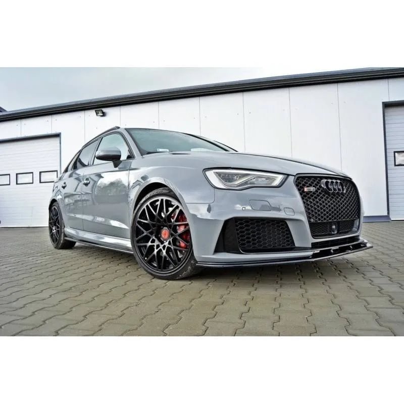 Maxton - Lame Du Pare-Chocs Avant V.2 Audi RS3 8V Sportback Noir Brillant