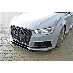 Maxton - Lame Du Pare-Chocs Avant V.2 Audi RS3 8V Sportback Noir Brillant